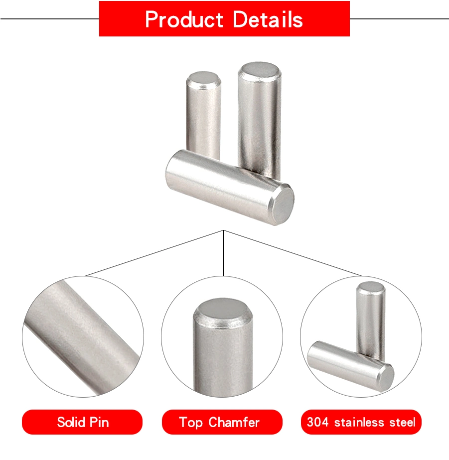 Hole Screw Internal Thread Stainless Steel Knurled Solid Stalen Dowel Pin